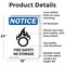 Signmission Fire Safety No Storage OSHA Notice Sign, Aluminum, 18in W x 24in L, 2PK OS-2PACK-NS-A-1824-V-12656 - alternate 6